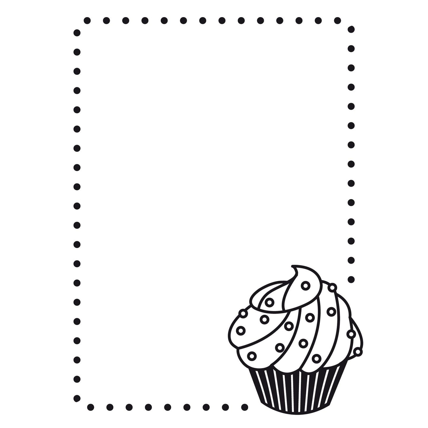 Vaessen creative • cartella per goffratura con angolo per cupcake