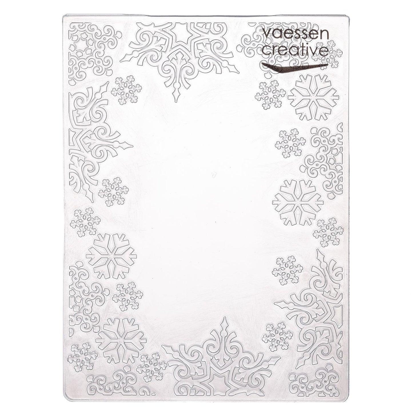 Vaessen creative • cartella per goffratura con cornice a forma di fiocco di neve