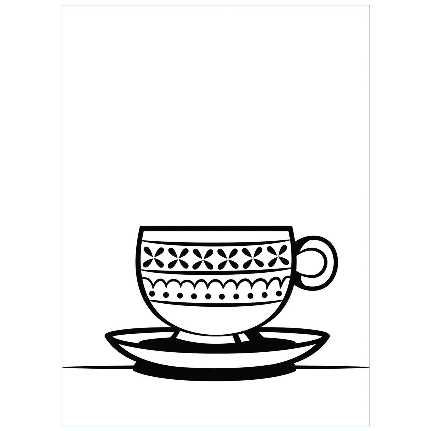 Vaessen creative • piattino per tazza da tè con cartella in rilievo