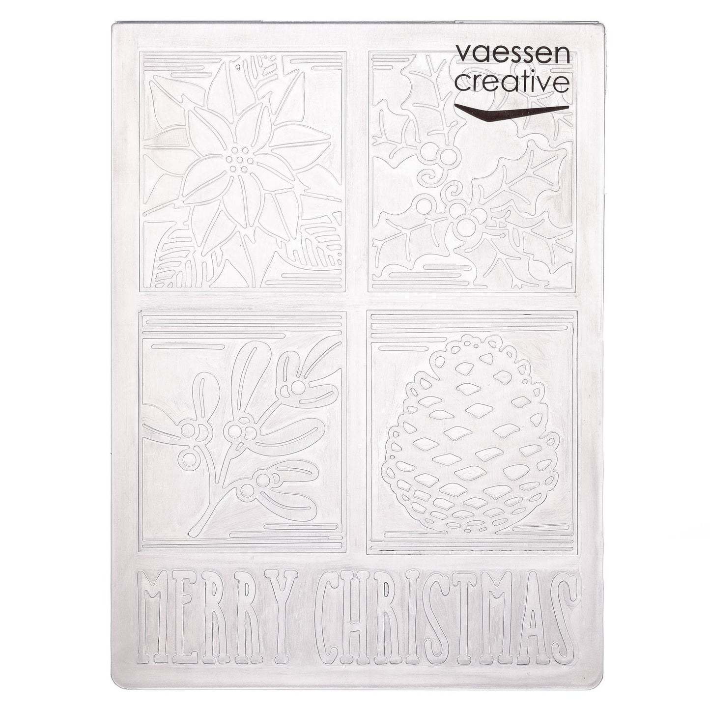 Vaessen creative • cartella per goffratura etichette natalizie