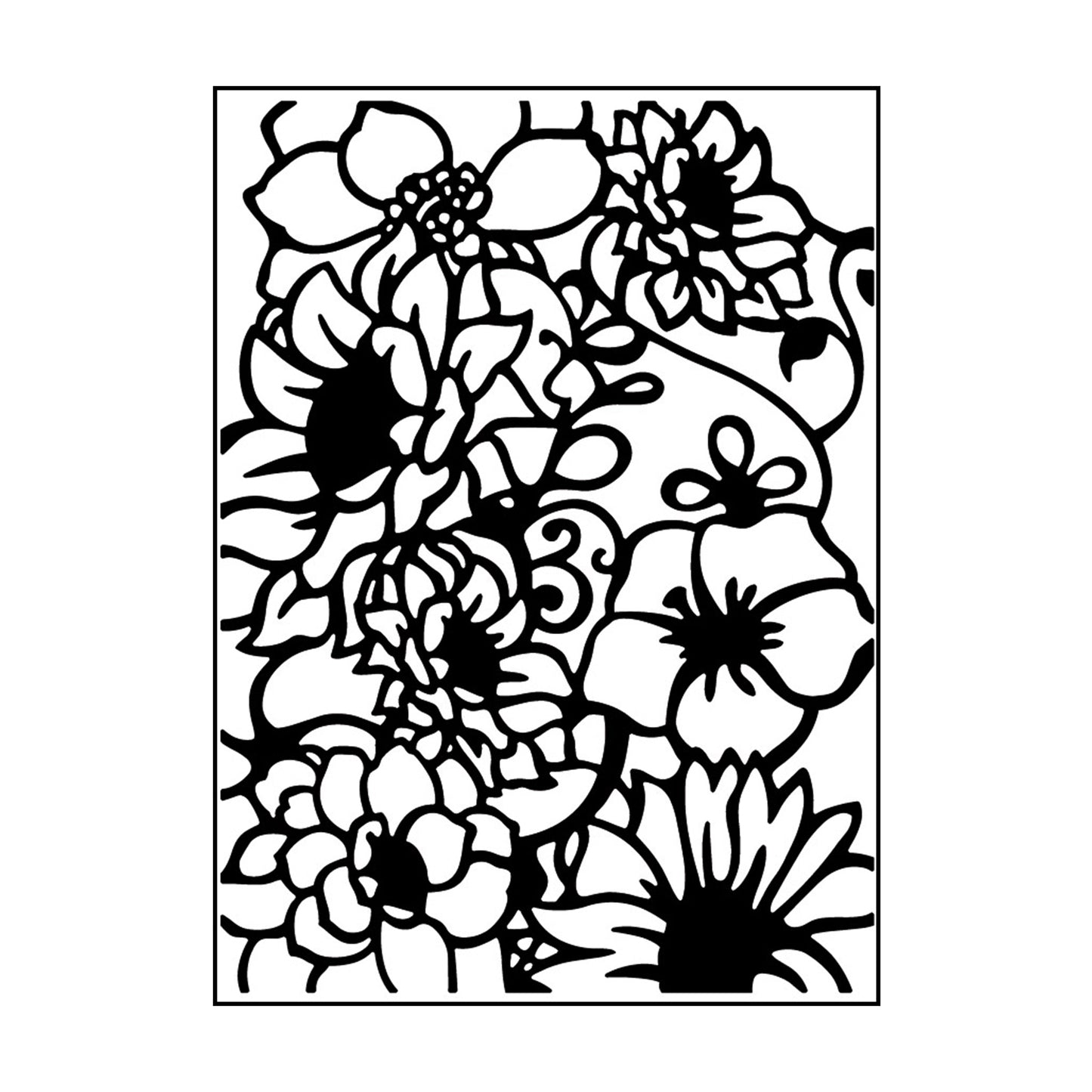 Vaessen creative • carpeta de estampado flores grandes