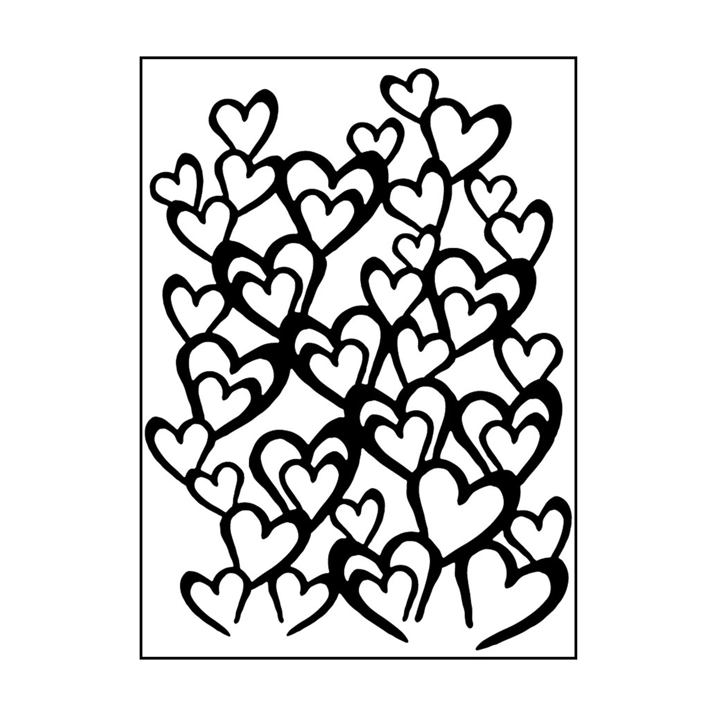 Vaessen creative • cartellina per goffratura con cuori