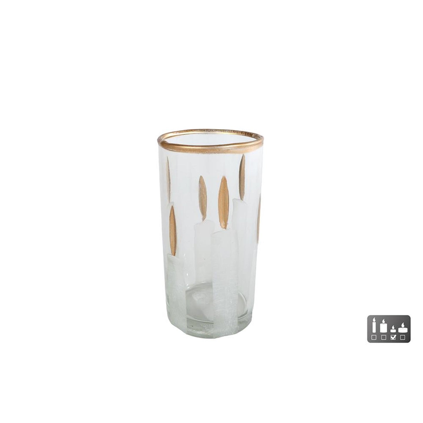 Cozydecor portavelas velas cristal 6x6x11,5cm