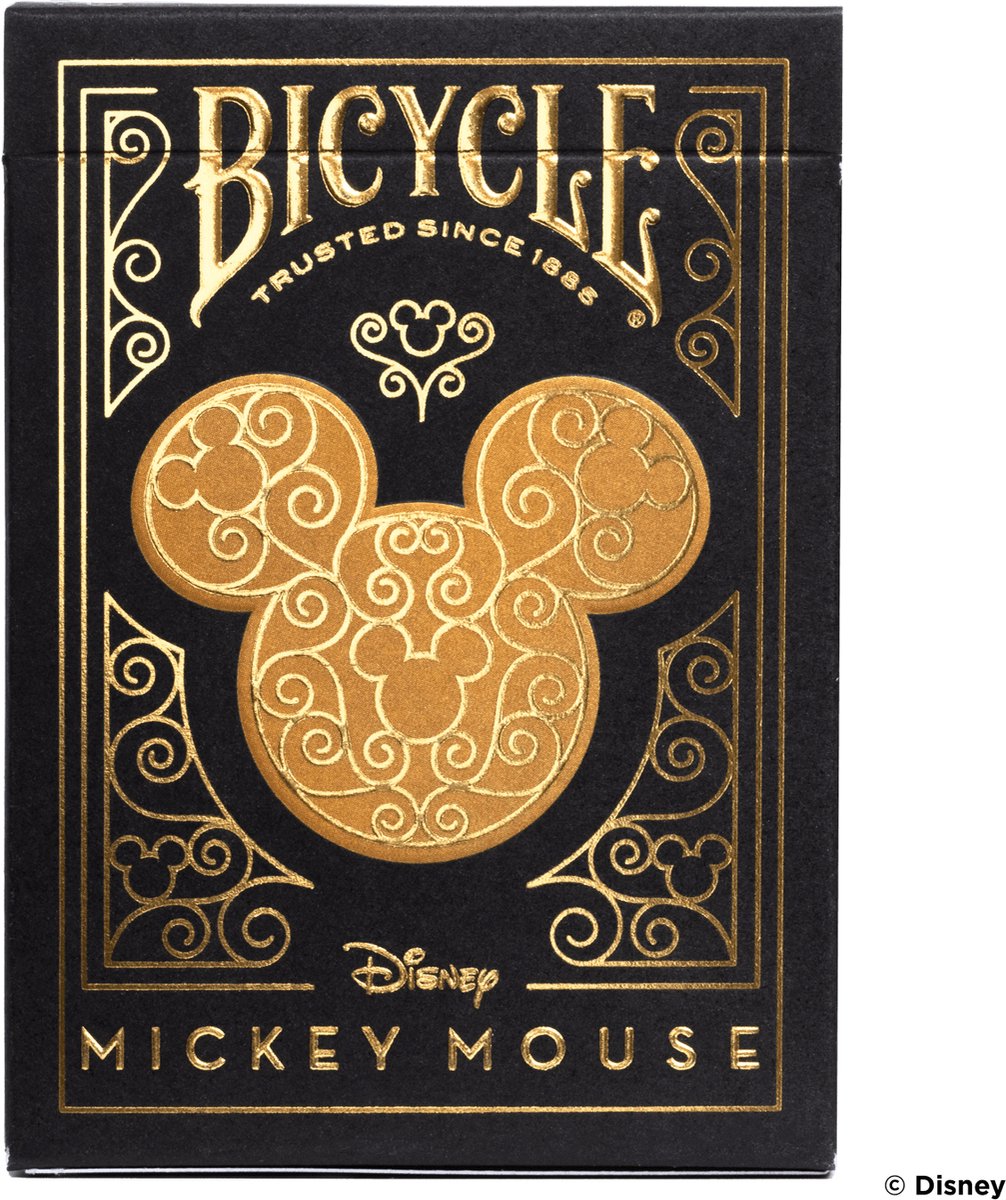 Bicicleta disney mickey oro negro - naipes - premium - oro, negro - poker - mickey mouse - ultimates - coleccionable