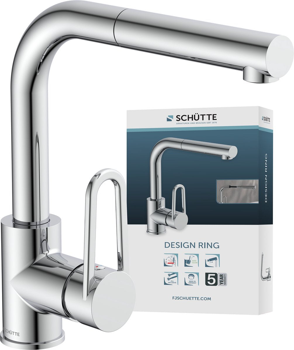 Rubinetto da cucina Schütte Design Ring - Miscelatore - con bocca estraibile - cromato