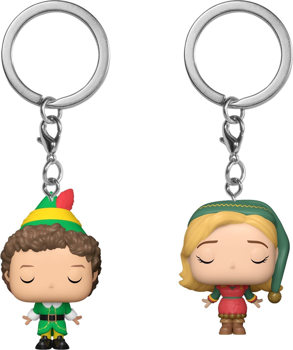 ¡Funko pop de bolsillo! pack de 2 llaveros: elfo - buddy jovie