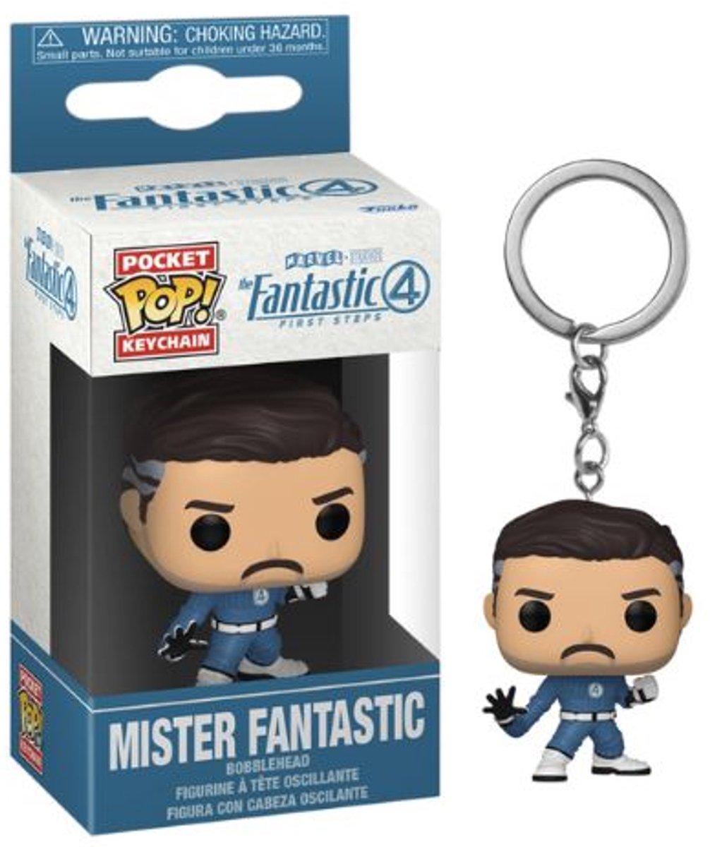 Funko pocket pop! keychain fantastic 4: first steps - mister fantastic
