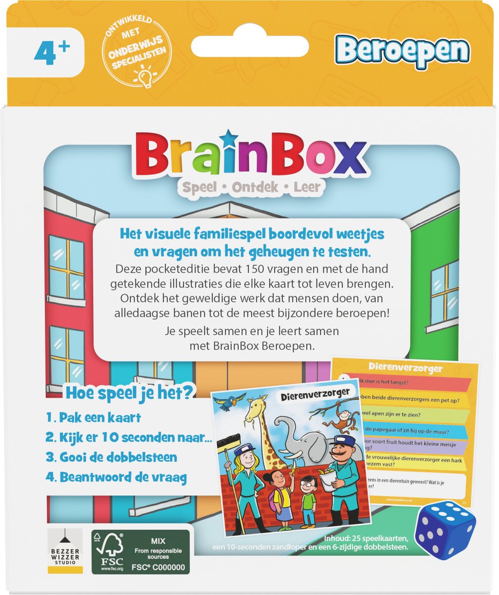 Bezzerwizzer Brainbox Pocket Professions - Gioco di carte olandese