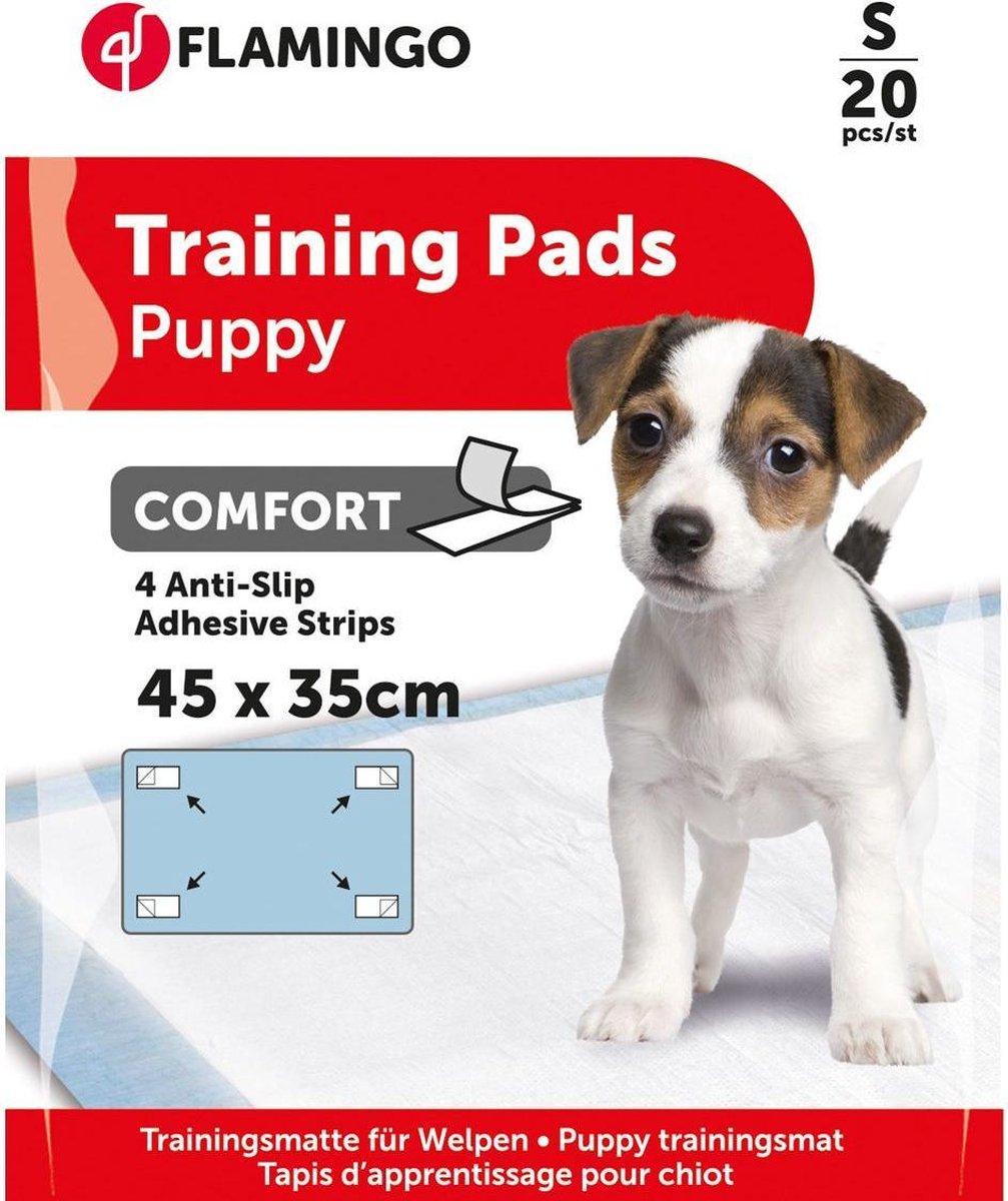 Flamingo puppy trainingsmat comfort - wit - 45 x 35 cm - 20 stuks