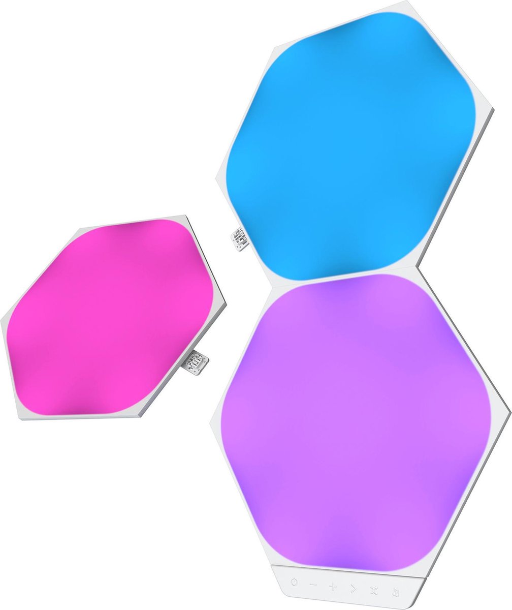 Paquete de expansión de hexágonos de formas Nanoleaf - 3 paneles - iluminación inteligente - siri, google, alexa