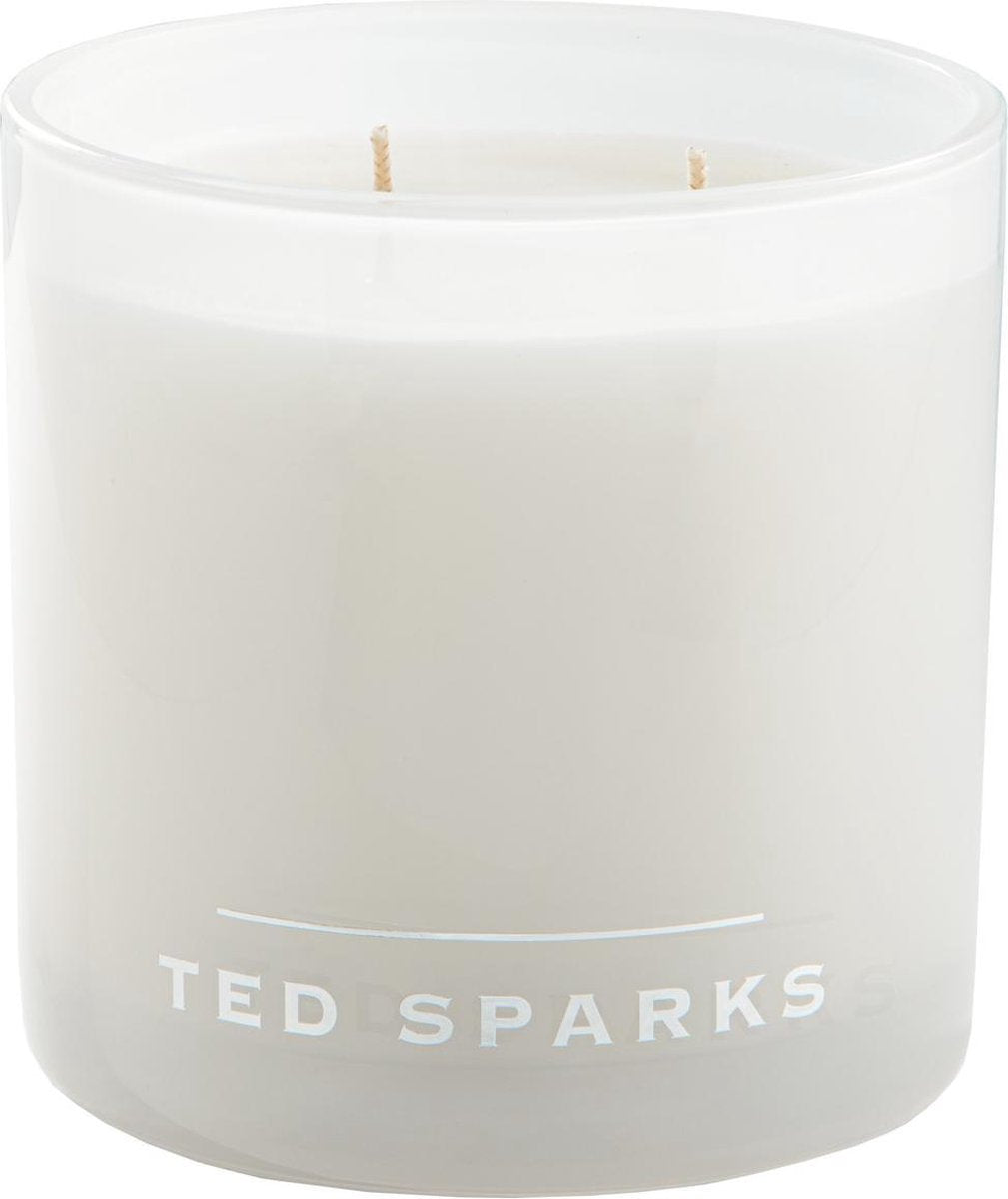 Ted Sparks - vela perfumada imperial - 70 horas de combustión - 3 mechas - embalaje de lujo - lino fresco