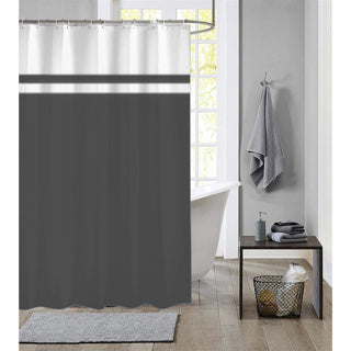 Cortina de ducha de la casa holandesa 180x200 antracita simple