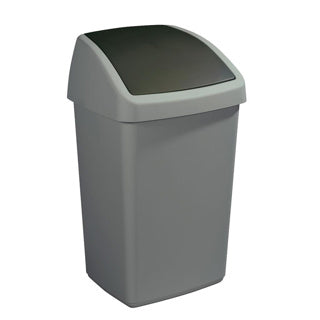 Sunware Sunware Recycle Bin con copertina altalena 50L Grigio argento