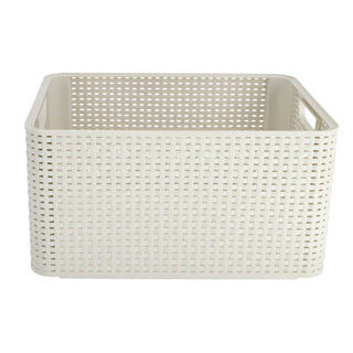 Cesta de almacenamiento de estilo curvor de curvor 30l blanco