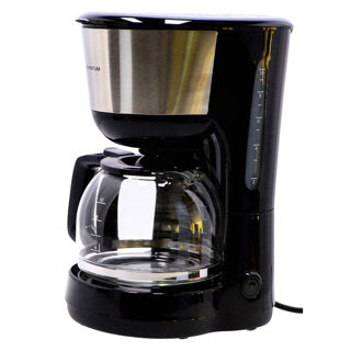 Cafetera Inventum 1,25l negra acero inoxidable 10 tazas