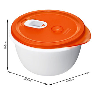 Rotho clever magnetronschaal 1.5l papaya rood