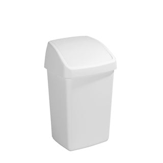 Sunware Delta Recycle Bin con coperchio altalena 25L bianco