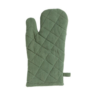 Manopla de horno Linen more indi verde militar 18 x 33 cm | 3 piezas