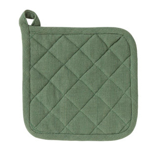 Lino più biancheria e più pancake indiri verde 20 x 20 cm