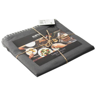 Gusta Table Runner Cotton Grey
