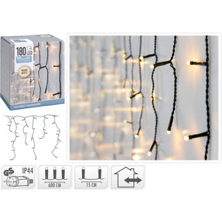 Otras marcas Iluminación de pila de hielo de Navidad 180 LED dentro de IP44 6M