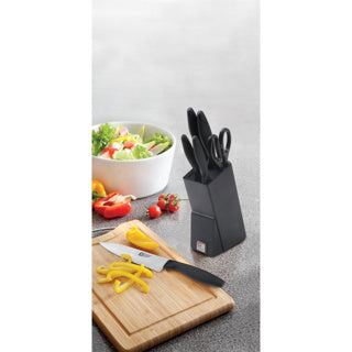 Richardson Sheffield Laser Cuisine Knife Block Black a 6 pezzi