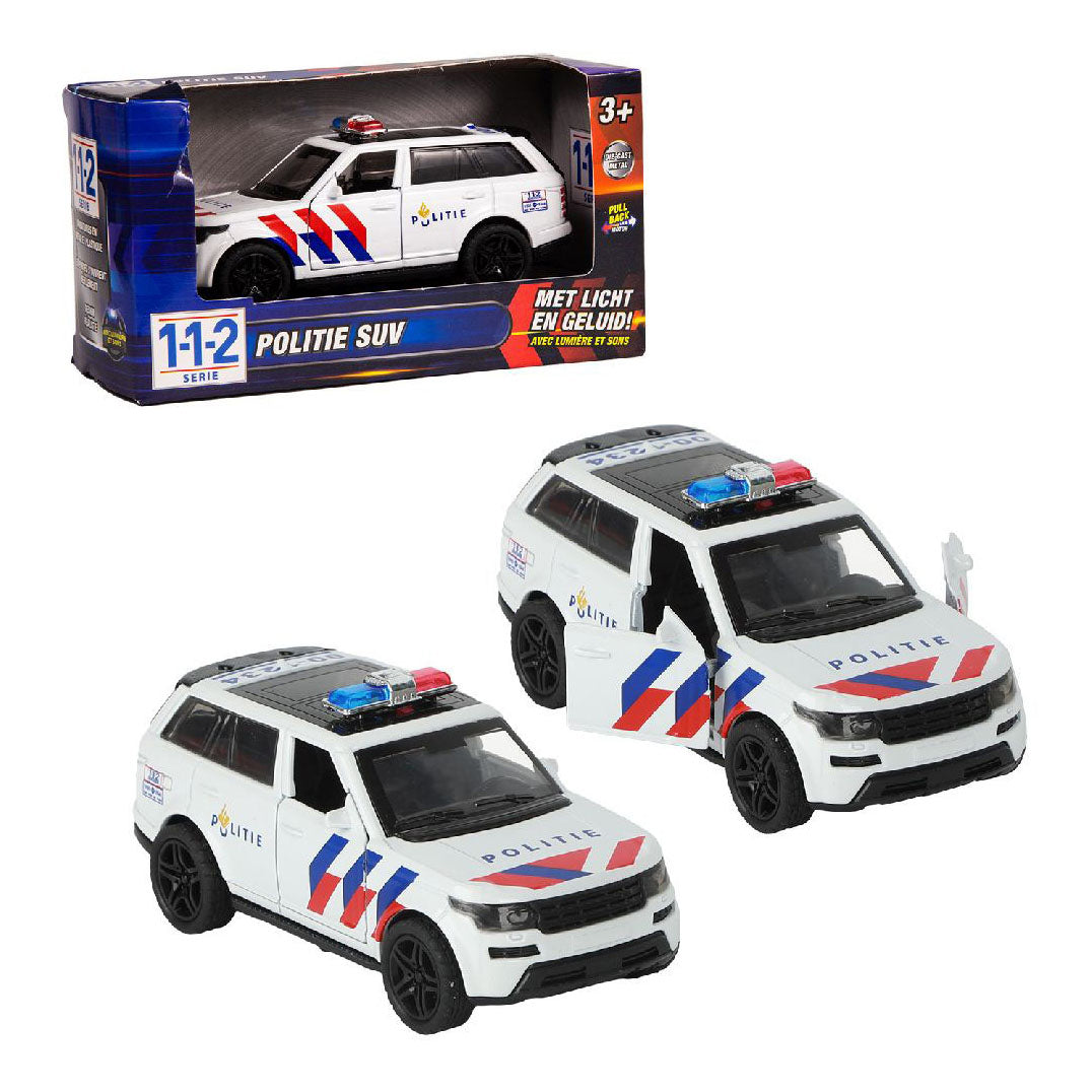 112 POLIZIONE PULL-Back SUV 1:36 + Luce e suono