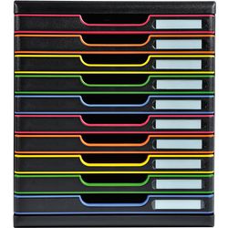 Mobiletto 10 cassetti exacompta modulo nero