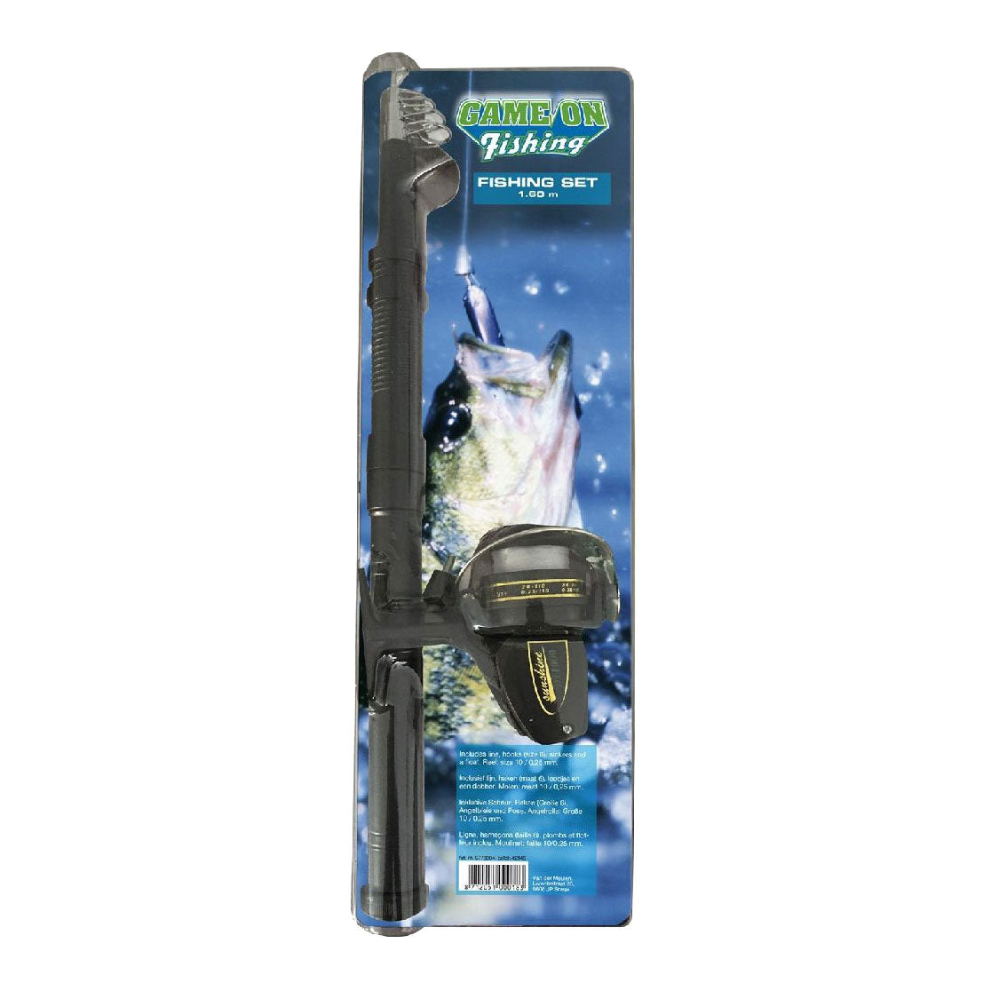 Game on Fishing Tele Werphengel con accessori, 1,6 m