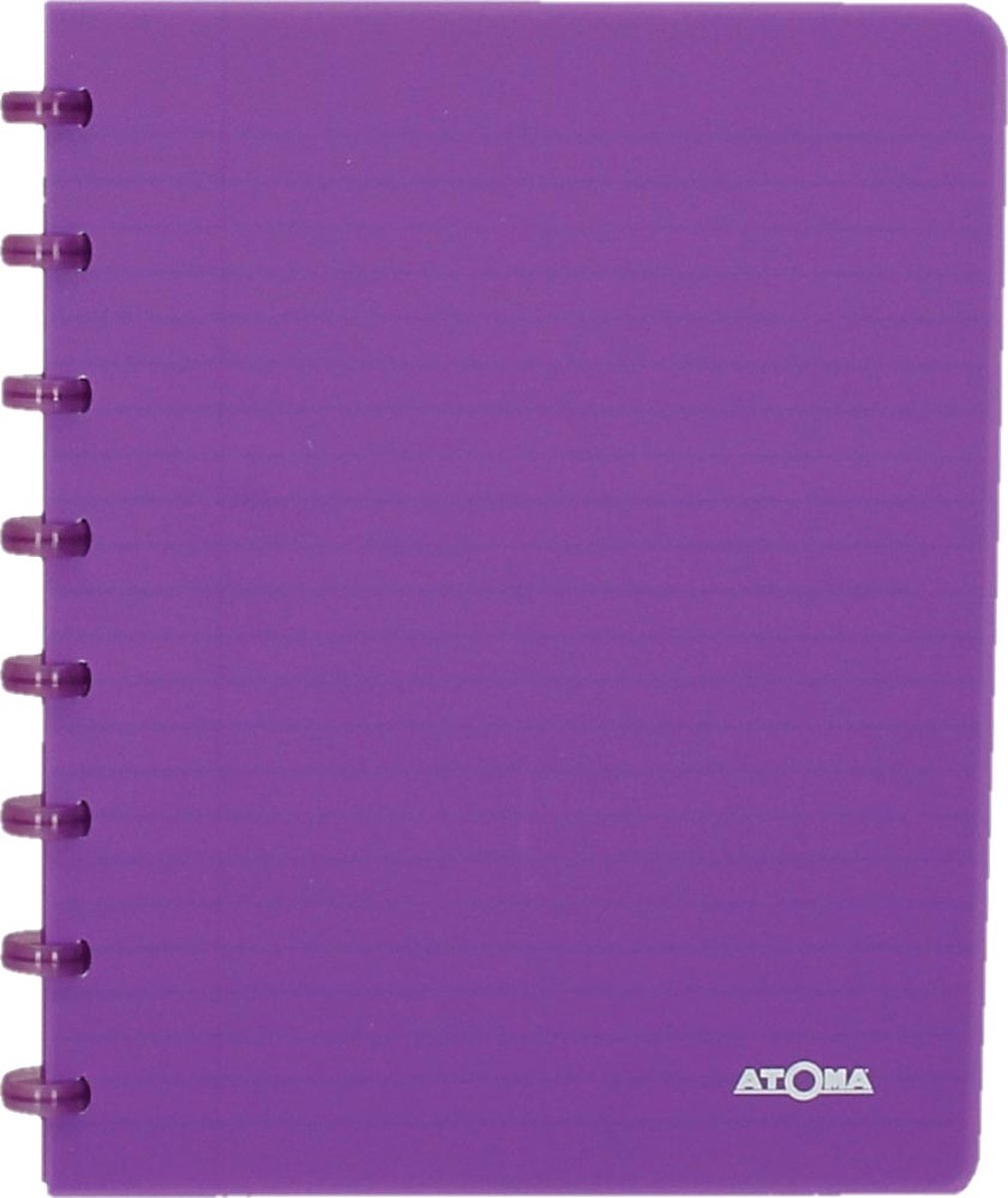 Atoma - taccuino alla moda | ft a5 | 144 pagine | plaid commerciale | viola trasparente