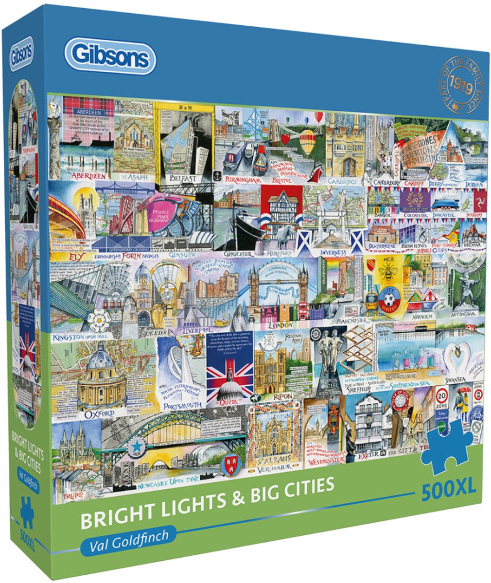 Gibsons - bright lights big cities (by val goldfinch) - 500xl pieces 68×49cm (w×h) - jigsaw puzzle for adults
