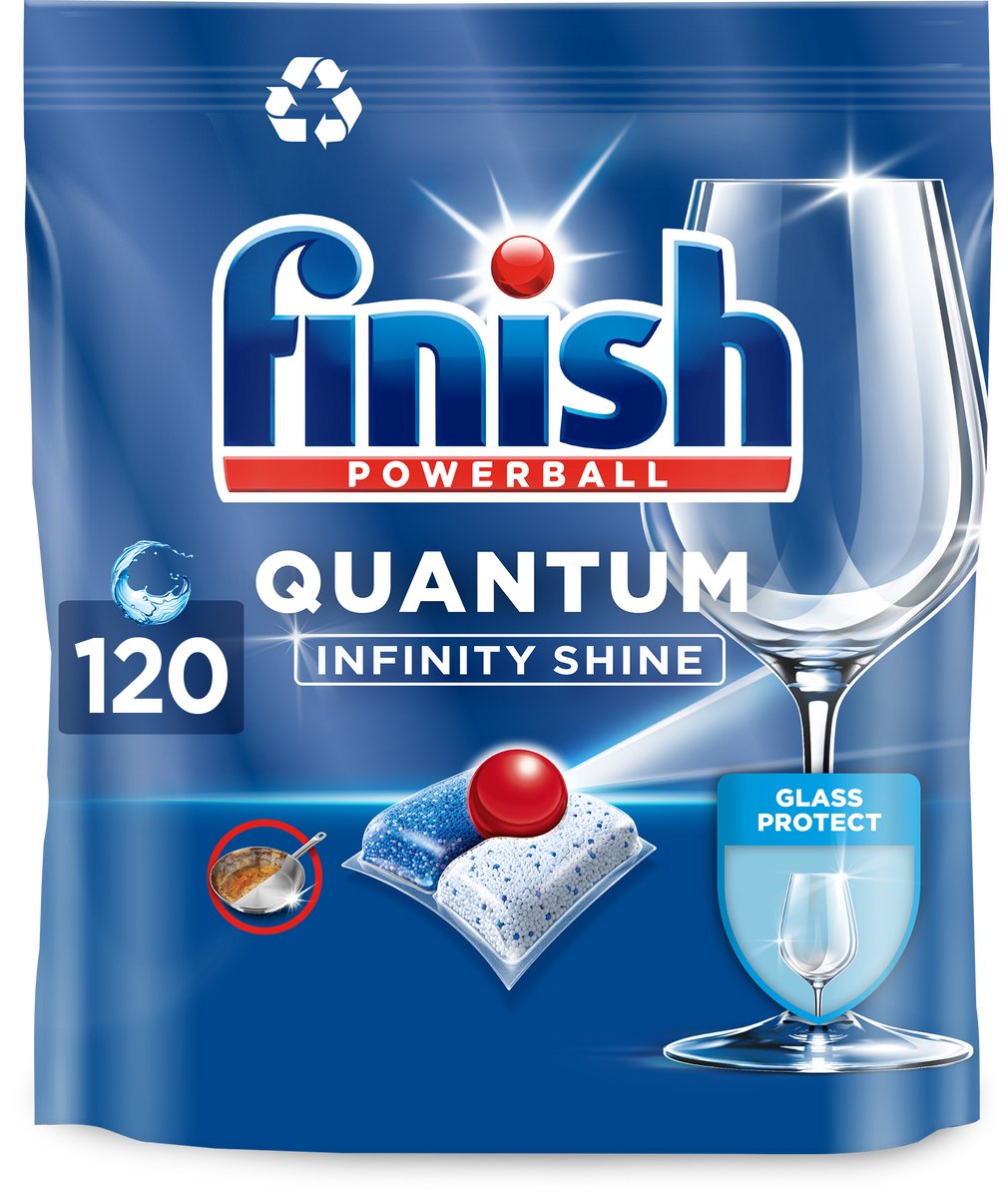Compresse per lavastoviglie Finish quantum Infinity Shine - 120 capsule