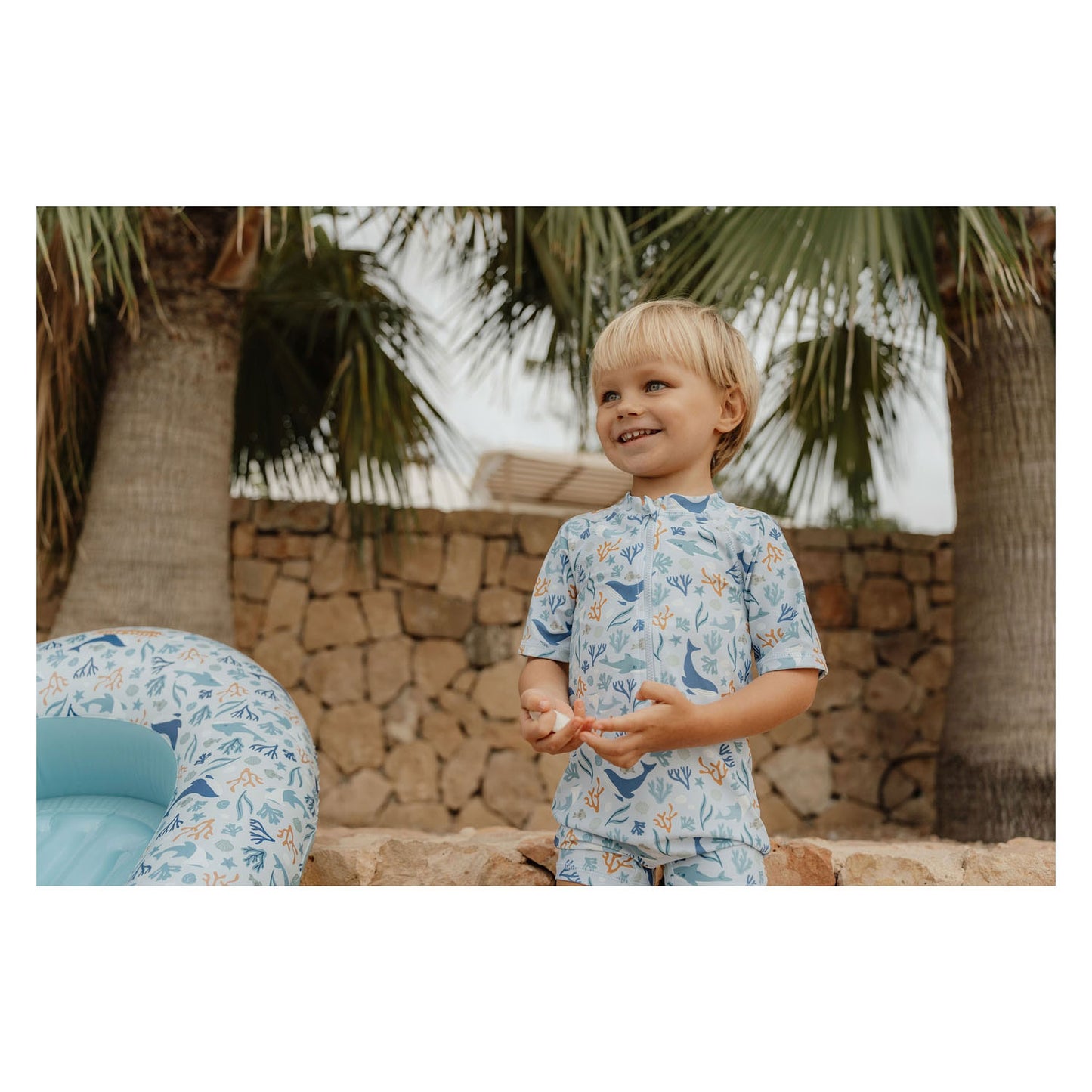 Little dutch ocean dreams opblaasboot 100x67 cm blauw