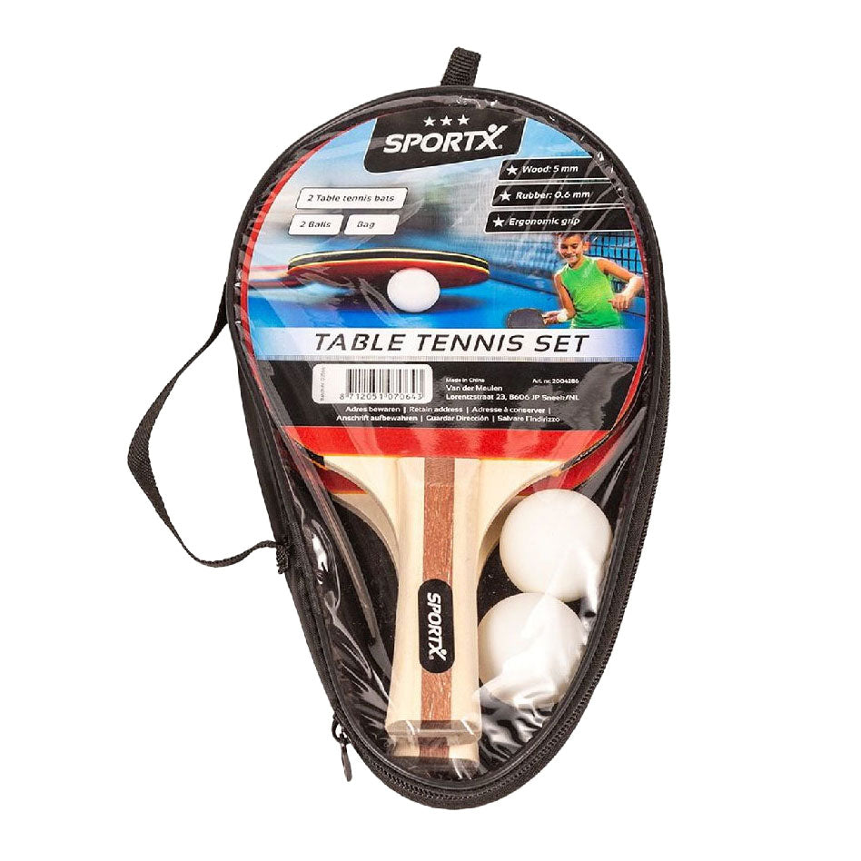 Sportx Table Tennis Set con palline in borsa