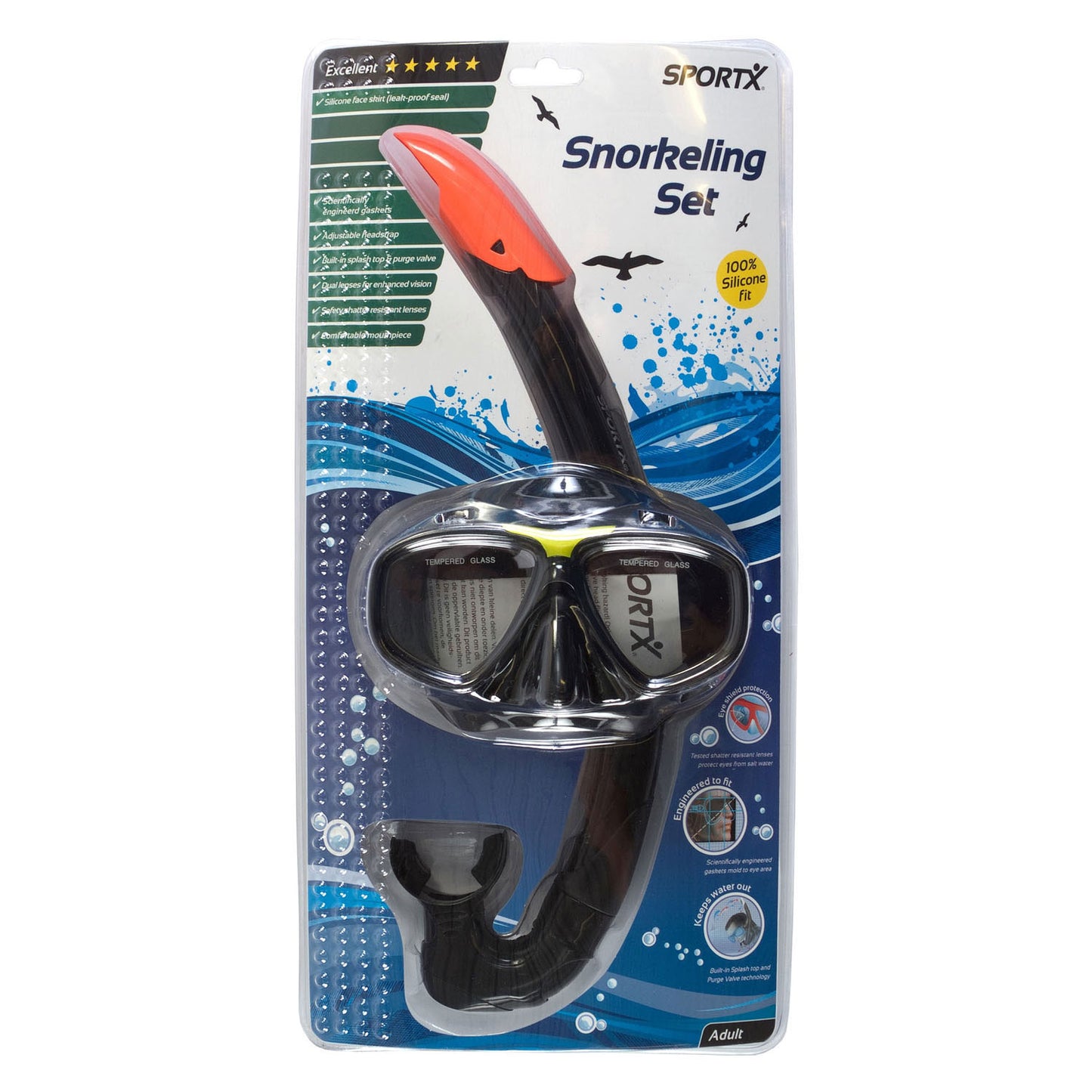 Set de snorkel para adultos sportx