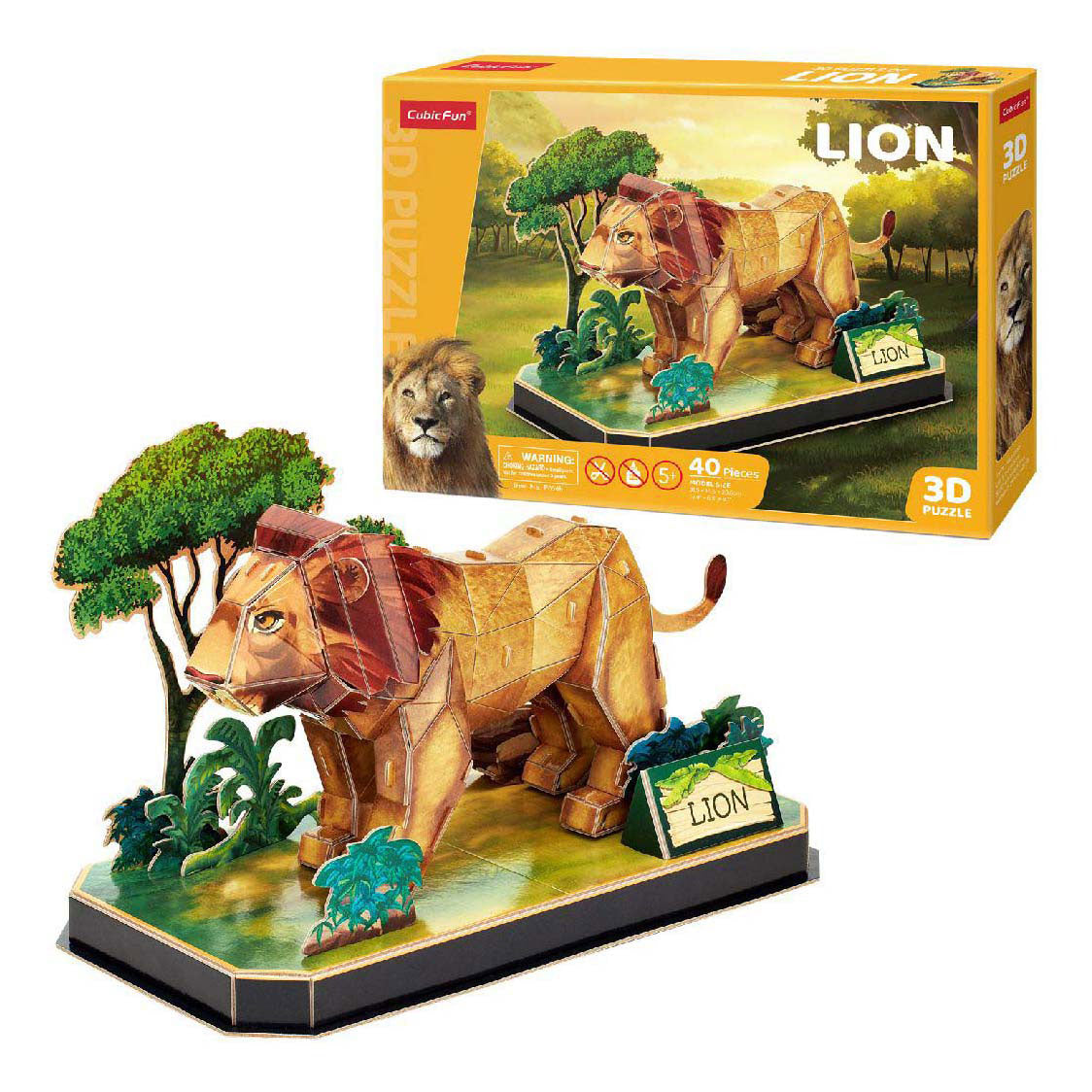 Leone puzzle di divertimento cubico