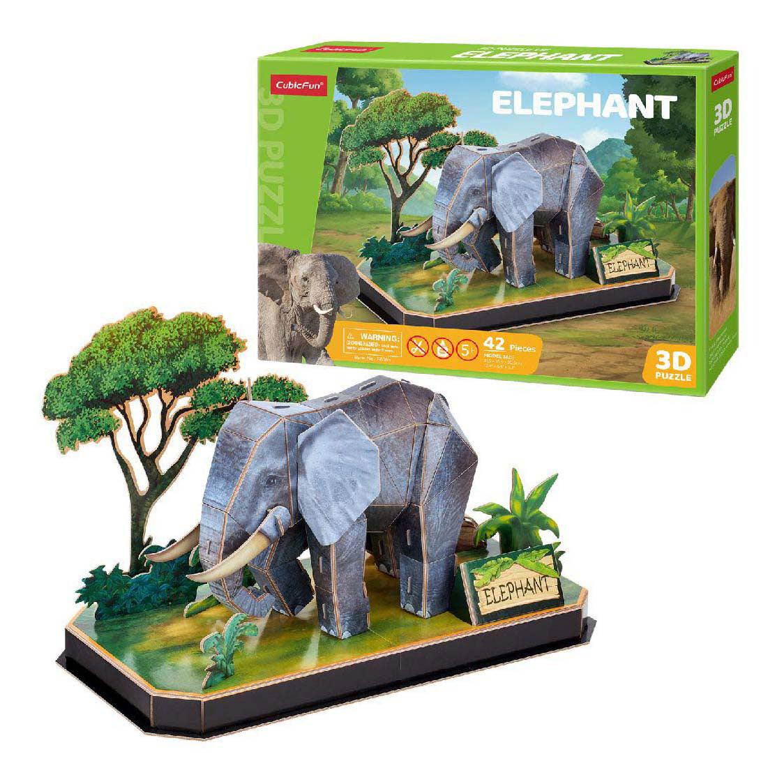 Elefante puzzle di divertimento cubico