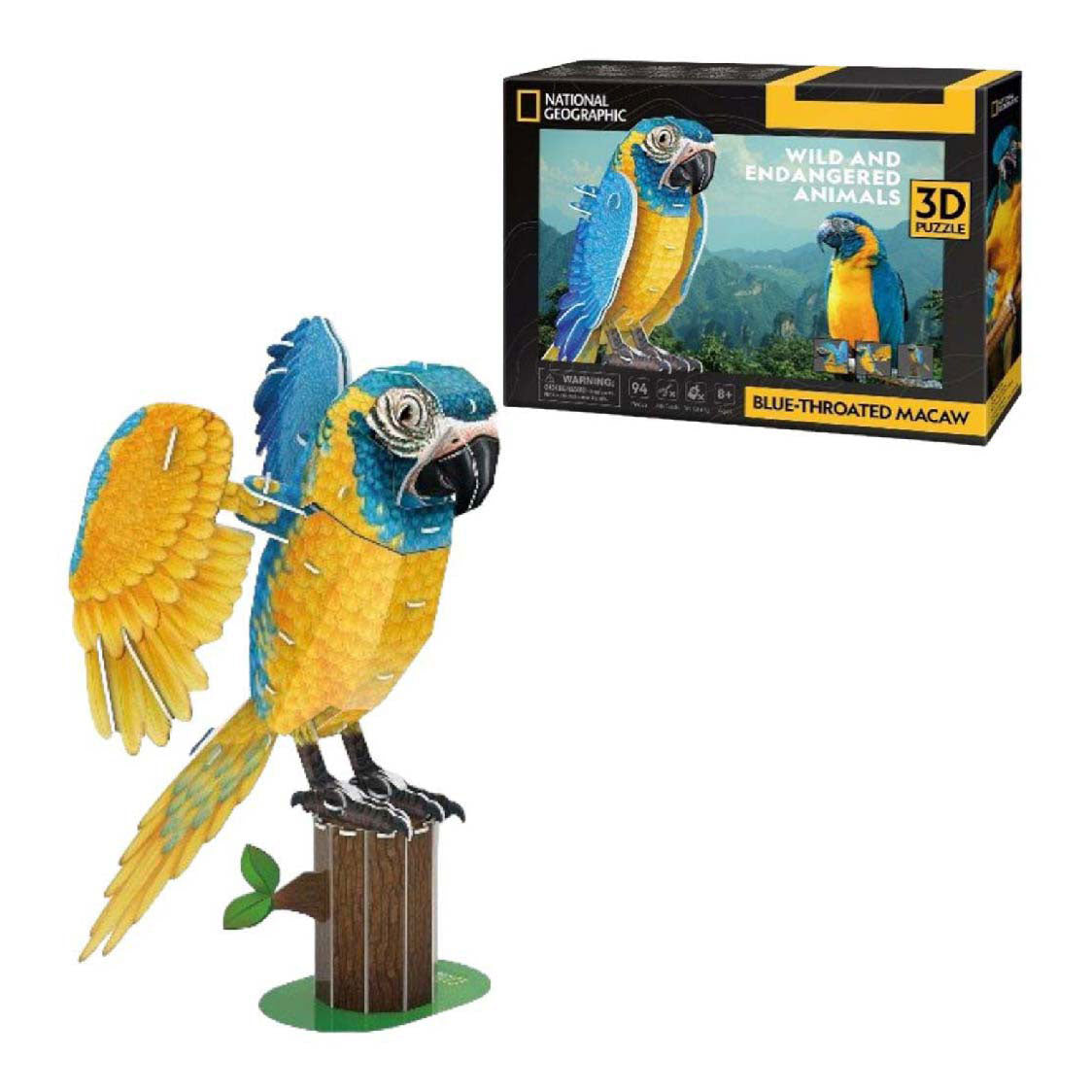 Divertente puzzle 3D cubico Ara geografica nazionale, 94 pezzi.