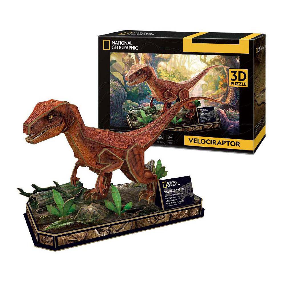 National geographic 3d puzzel velociraptor