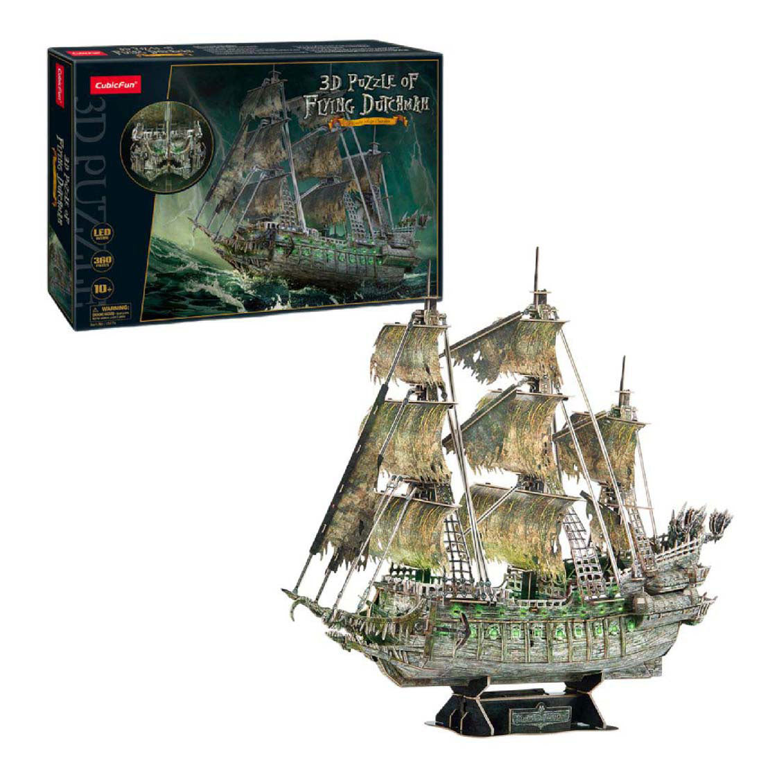 Cúbico Fun 3d Puzzle Flying Dutchman con iluminación LED