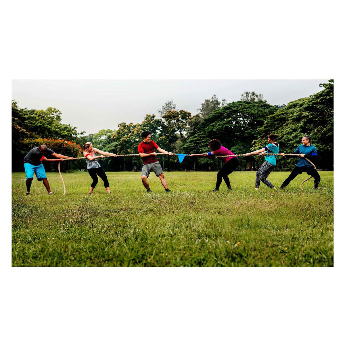 Juego de tira y afloja al aire libre, 10 metros.