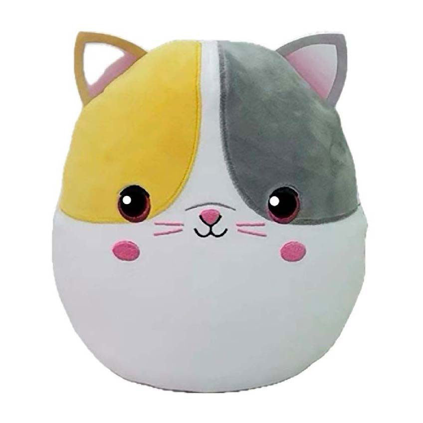 Ty Beanie Ty Squish un gatto grigio giallo boo, 20 cm