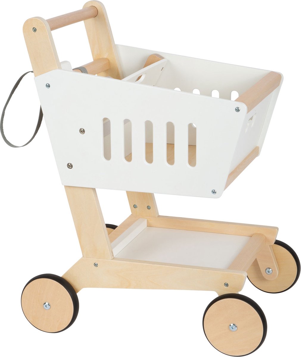 Carrello per la spesa di supermercati in legno piccolo