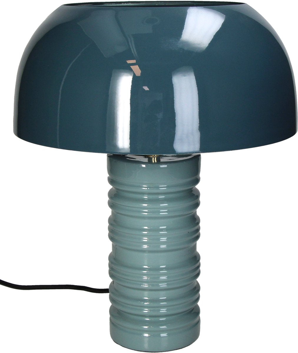 Lampada da tavolo collezione Hd metallo blu 29x29x35cm