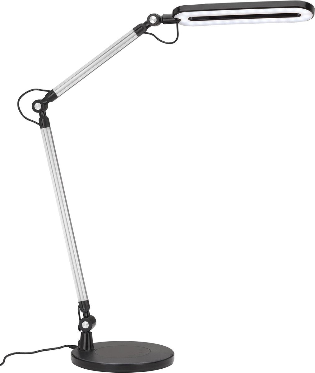Cigno Briloner - Lampada da scrivania a LED - dimmerabile - con CCT - lampada da tavolo - regolabile - lampada da lettura - nera