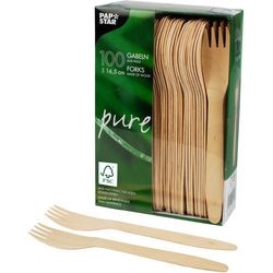 Forchette papstar legno 16,5 cm marrone