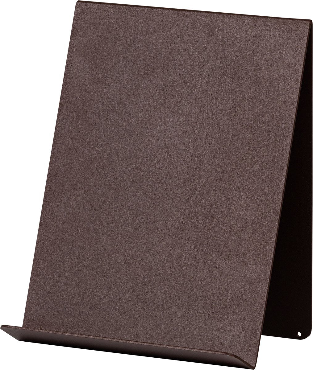 Soporte para libros de pie Woood Brook - metal - marrón oscuro - 24x19x14