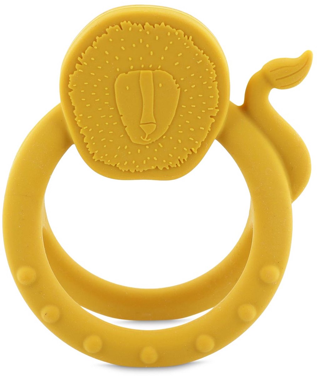 Trixie sensorische bijtring mr. lion – 0m+ – 100% siliconen - ideaal voor doorkomende tandjes