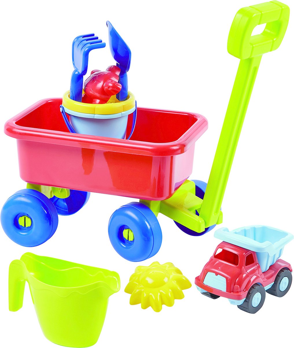 Ecoiffier Bolderwagen con set da spiaggia