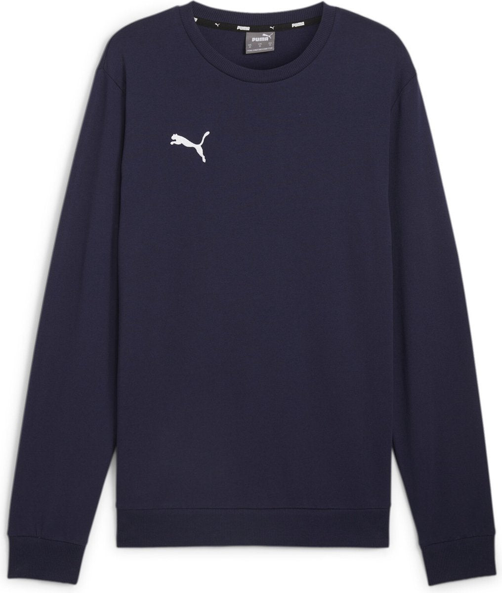 Puma teamgoal casuals crew neck sweat heren sporttrui - navy- white